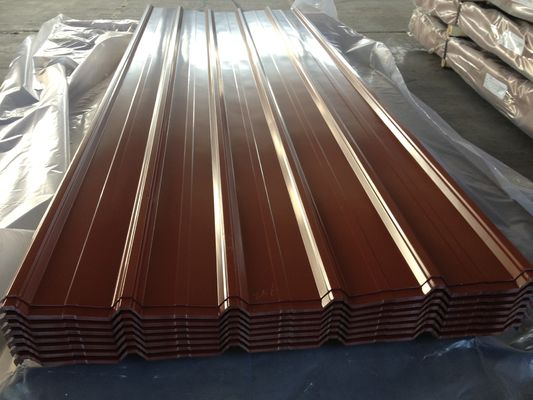 Ζυγισμένο κυματοειδές χαλύβδινο φύλλο 0,13 mm-0,5 mm Χρωματικό χαλύβδινο φύλλο για οροφές